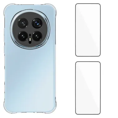 Pack Honor Magic 8 Pro | Coque Coins Renforcés Transparente avec 2 Ver