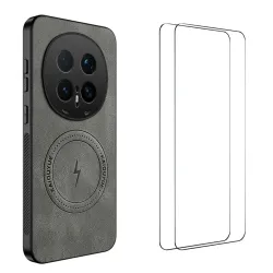 Coque Honor Magic 8 Pro MagSafe Nappa avec 2 verre trempé