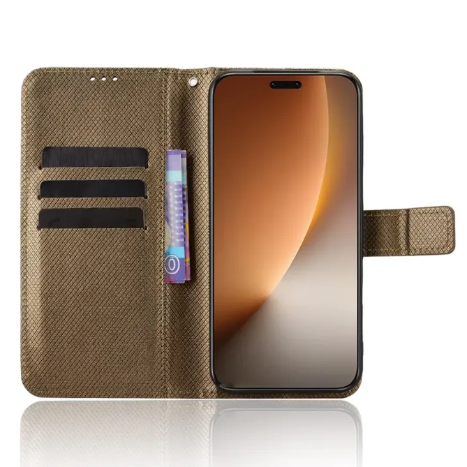 Housse Honor Magic 8 Pro simili cuir texturé diamant