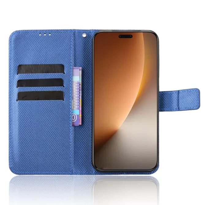 Housse Honor Magic 8 Pro simili cuir texturé diamant