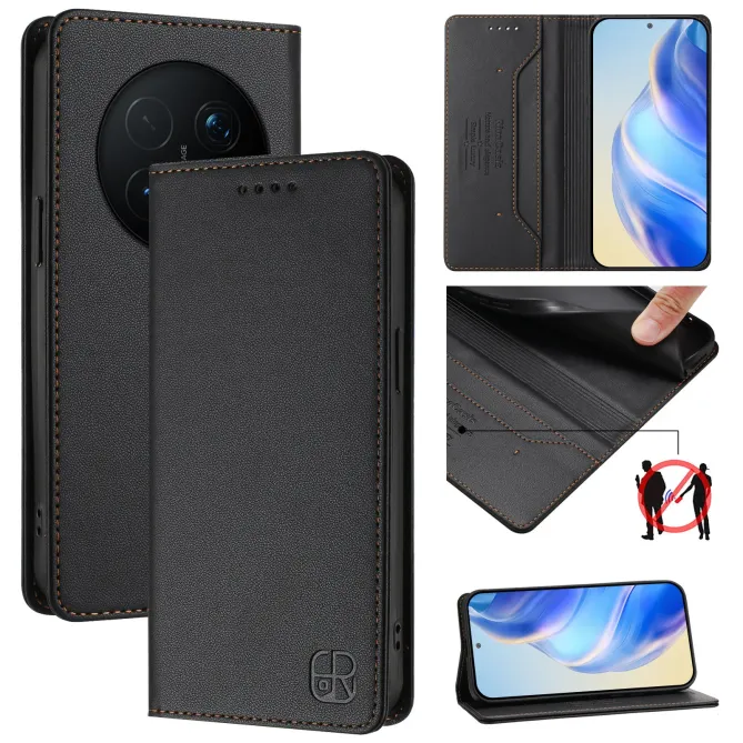 Étui Honor Magic 8 Pro cuir RFID RC01
