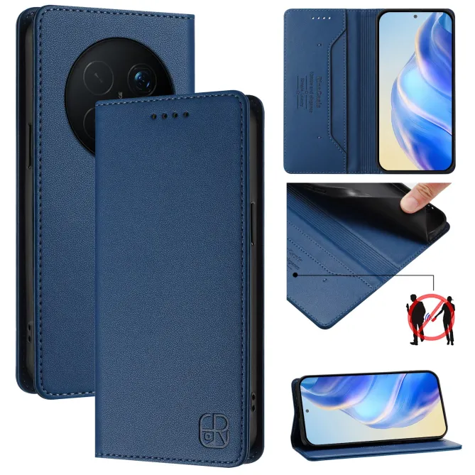 Étui Honor Magic 8 Pro cuir RFID RC01