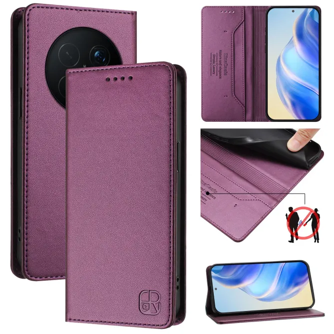 Étui Honor Magic 8 Pro cuir RFID RC01