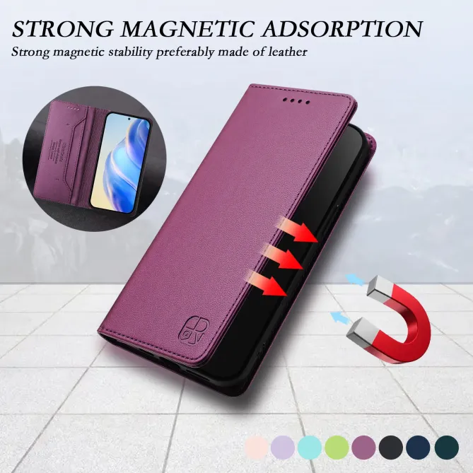 Étui Honor Magic 8 Pro cuir RFID RC01