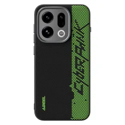 Coque Oppo Find X9 5G Racing Noir et Vert Compatible MagSafe