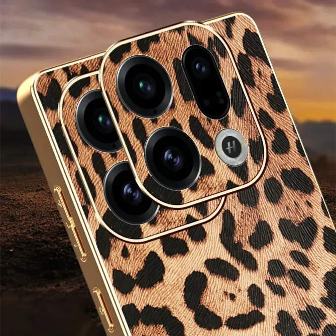Coque Oppo Find X9 5G Léopard Doré