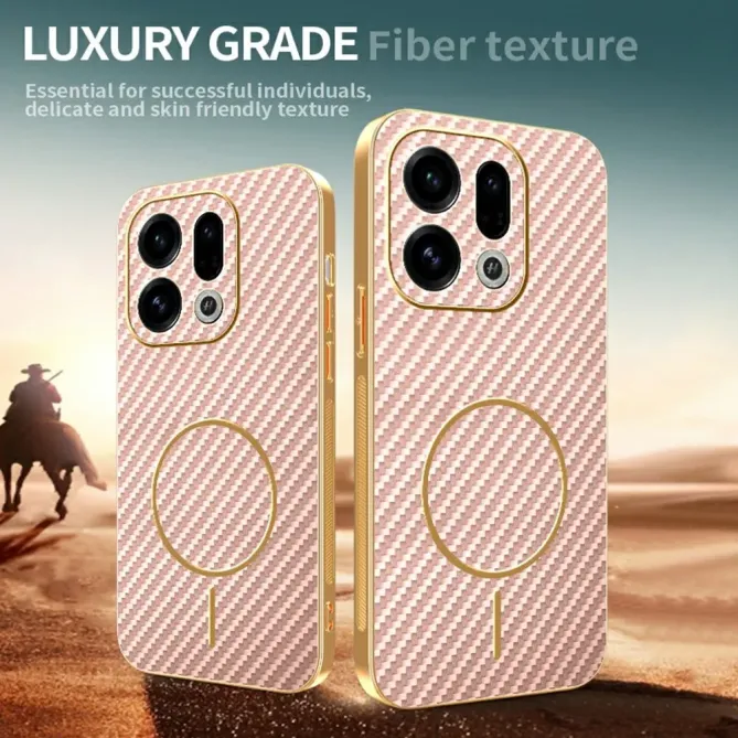 Coque Oppo Find X9 5G Texture Carbone MagSafe