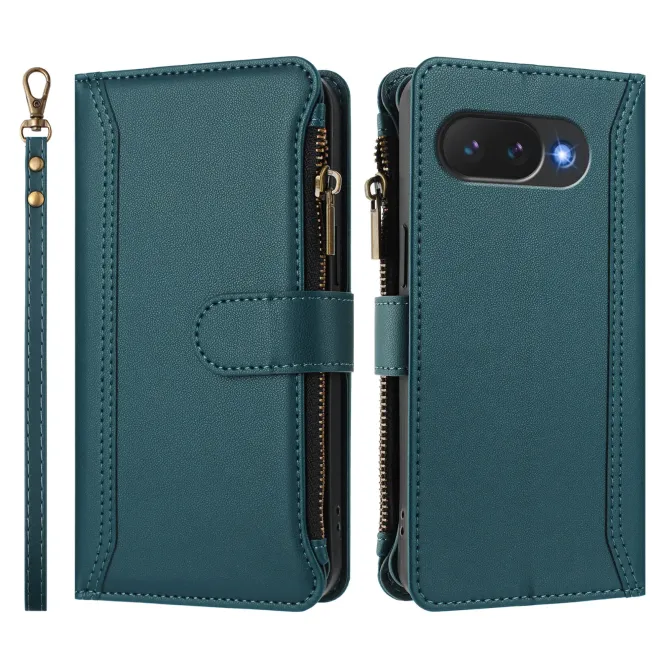 Housse Google Pixel 10a avec Lanière | 9 Cartes à Fermeture Zippée