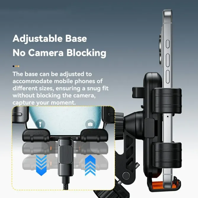 Support Téléphone Vélo Rétroviseur 360°