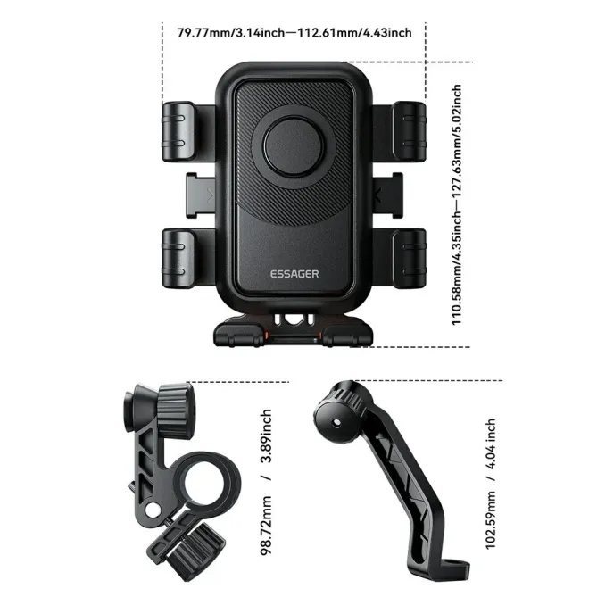 Support Téléphone Vélo Rétroviseur 360°