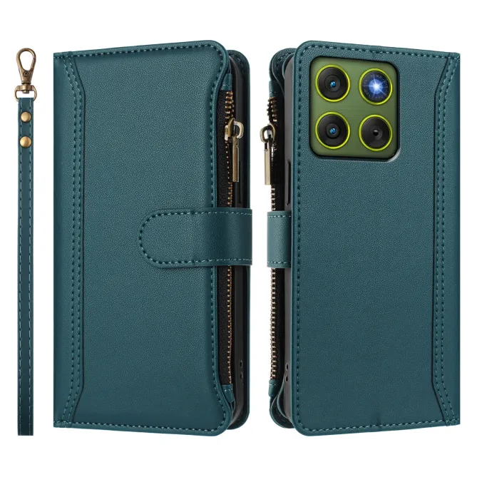 Housse Motorola Edge 70 avec Lanière | 9 Cartes à Fermeture Zippée