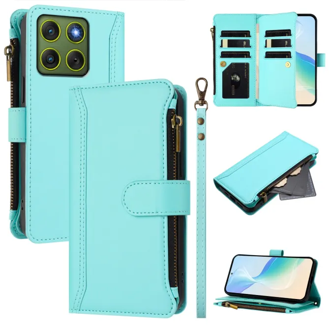 Housse Motorola Edge 70 avec Lanière | 9 Cartes à Fermeture Zippée
