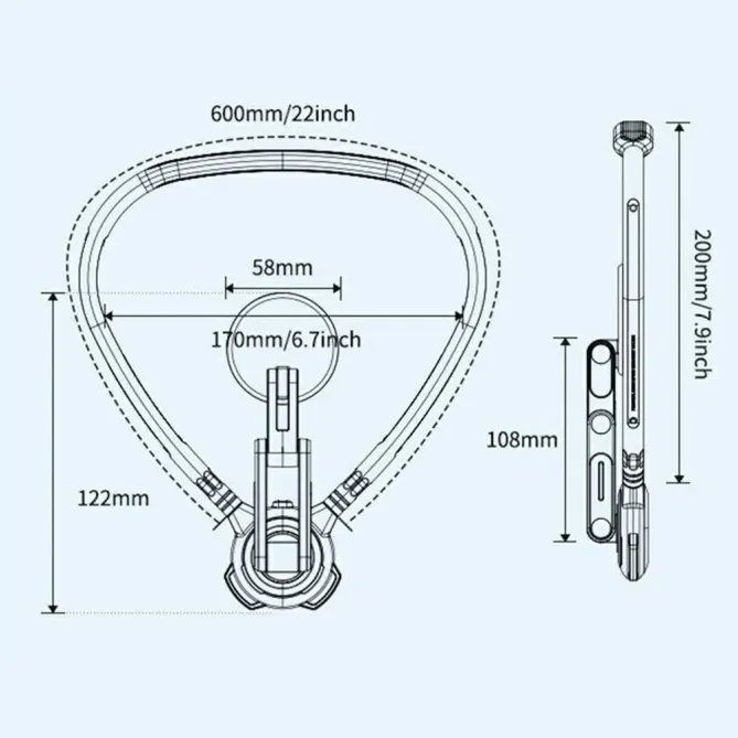 Support tour de cou magnétique universel | VLOGGER G02S