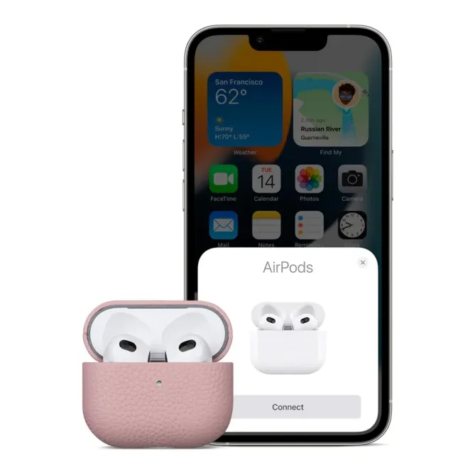 Coque AirPods Pro 3 cuir véritable | LITCHI EDITION