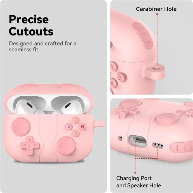 Coque AirPods Pro 3 manette de jeu, étui silicone épais