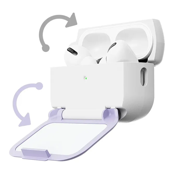 Coque AirPods Pro 3 avec Support Pliable et Miroir Intégré