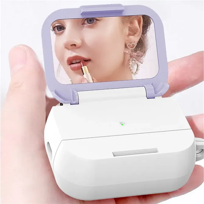 Coque AirPods Pro 3 avec Support Pliable et Miroir Intégré