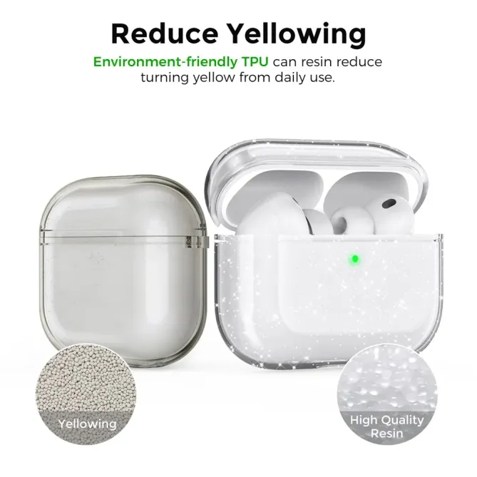 Coque AirPods Pro 3 transparente scintillante | CRYSTAL GLOW