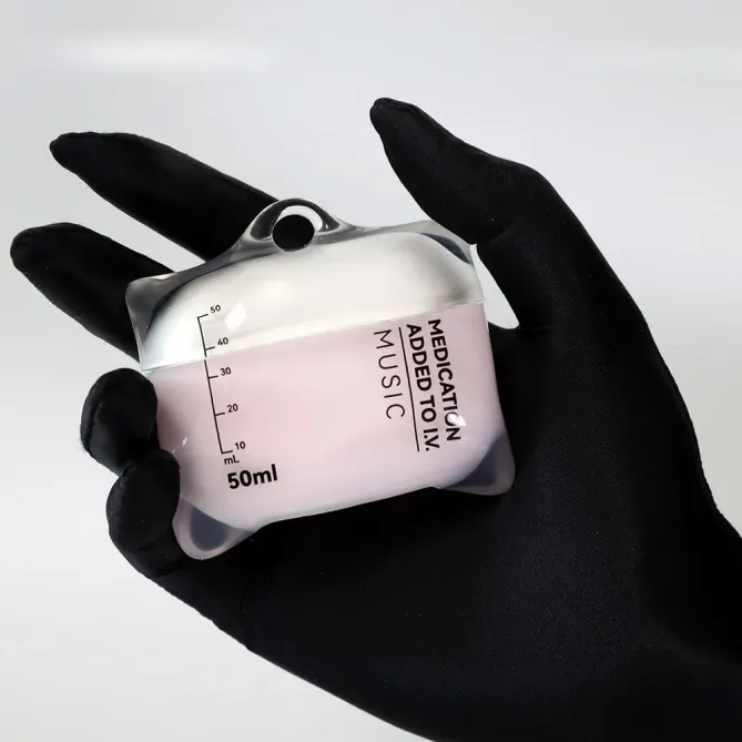 Coque AirPods 4 silicone avec support métal et dragonne | Serum