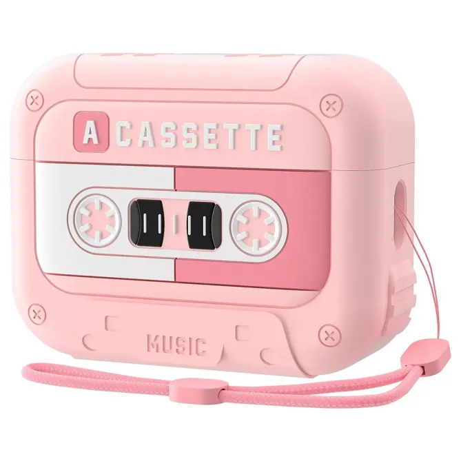 Coque Cassette Vintage AirPods 4 Silicone & Lanière | MÉMOIRE