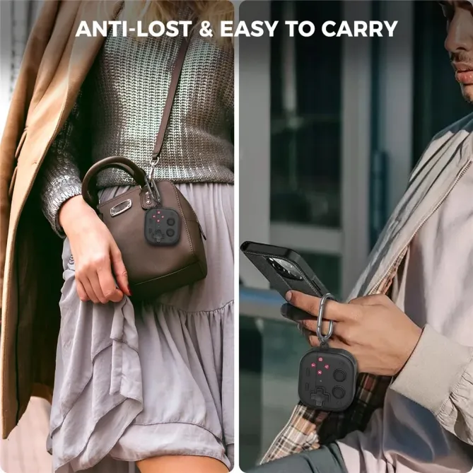 Coque Manette Rétro AirPods 4 Silicone + Mousqueton | PIXEL