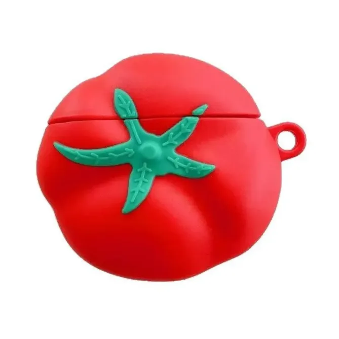 Coque Tomate Ludique AirPods 4 Silicone + Pendentif