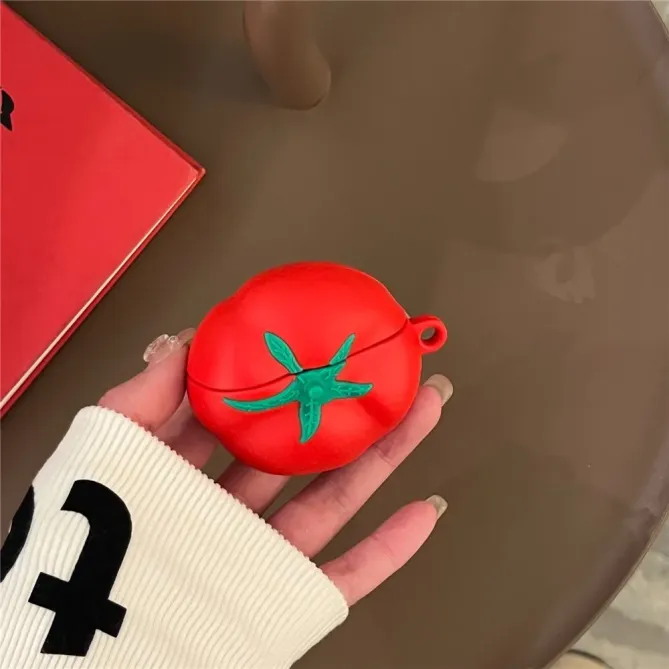 Coque Tomate Ludique AirPods 4 Silicone + Pendentif