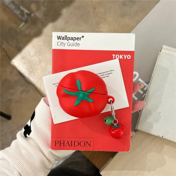 Coque Tomate Ludique AirPods 4 Silicone + Pendentif