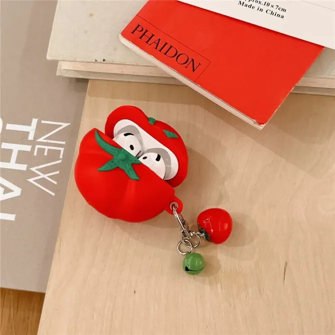 Coque Tomate Ludique AirPods 4 Silicone + Pendentif