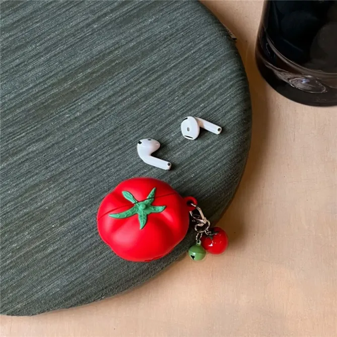 Coque Tomate Ludique AirPods 4 Silicone + Pendentif