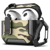 Coque AirPods 4 Camouflage Fibre Carbone avec Mousqueton