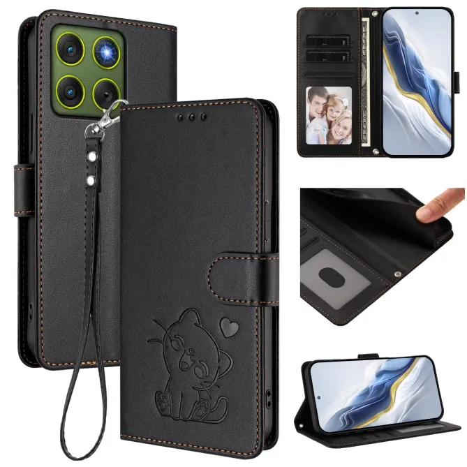 Housse  Motorola Edge 70 Motif Chat Mignon avec Dragonne et Support