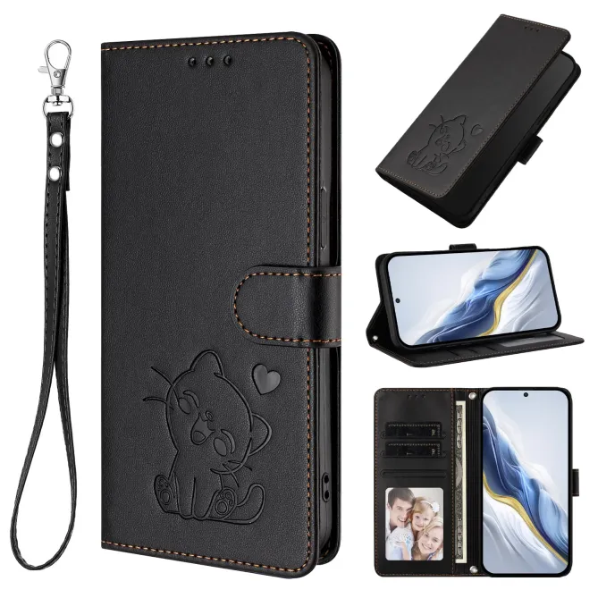 Housse  Motorola Edge 70 Motif Chat Mignon avec Dragonne et Support