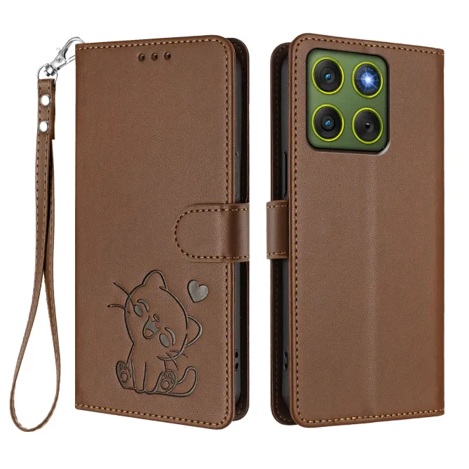 Housse  Motorola Edge 70 Motif Chat Mignon avec Dragonne et Support