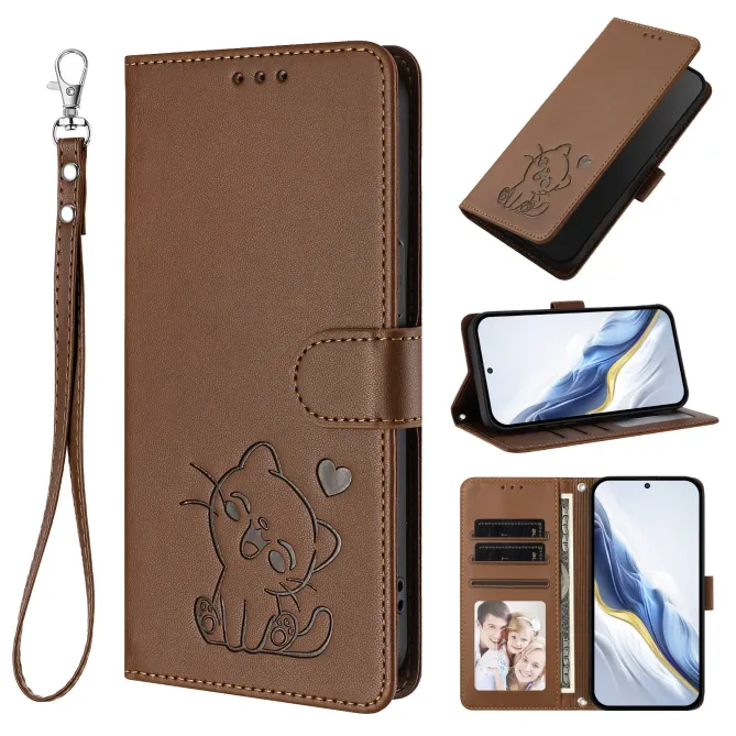Housse  Motorola Edge 70 Motif Chat Mignon avec Dragonne et Support