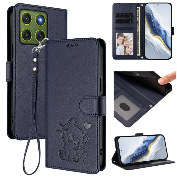 Housse  Motorola Edge 70 Motif Chat Mignon avec Dragonne et Support