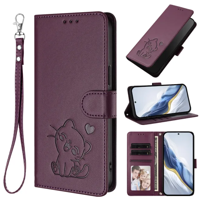 Housse  Motorola Edge 70 Motif Chat Mignon avec Dragonne et Support