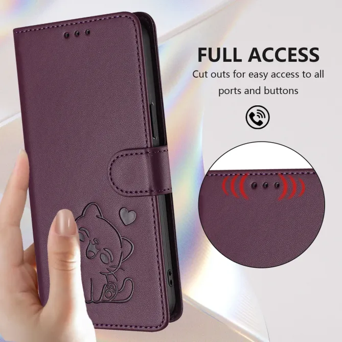 Housse  Motorola Edge 70 Motif Chat Mignon avec Dragonne et Support