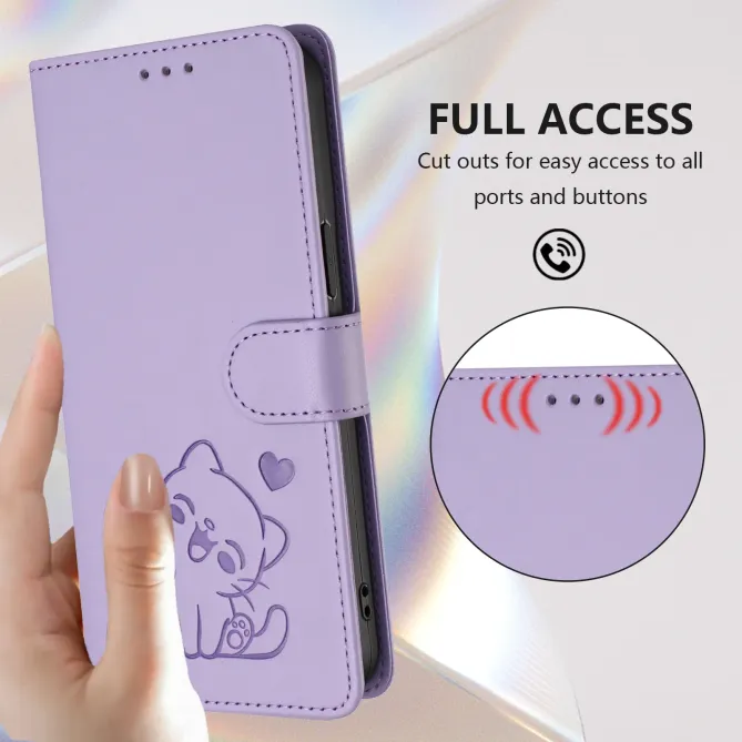Housse  Motorola Edge 70 Motif Chat Mignon avec Dragonne et Support