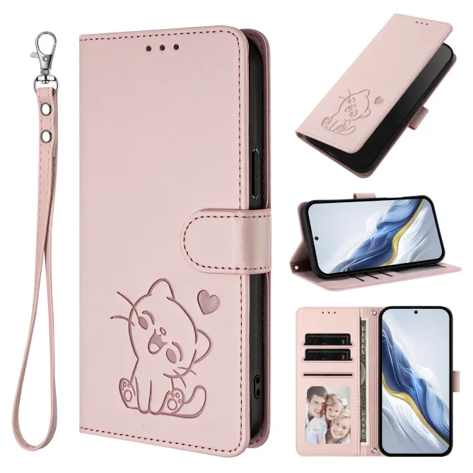 Housse  Motorola Edge 70 Motif Chat Mignon avec Dragonne et Support