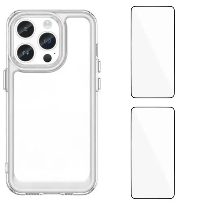 Coque iPhone 12 Pro Transparente avec 2 Verres Trempés | MF2 Series