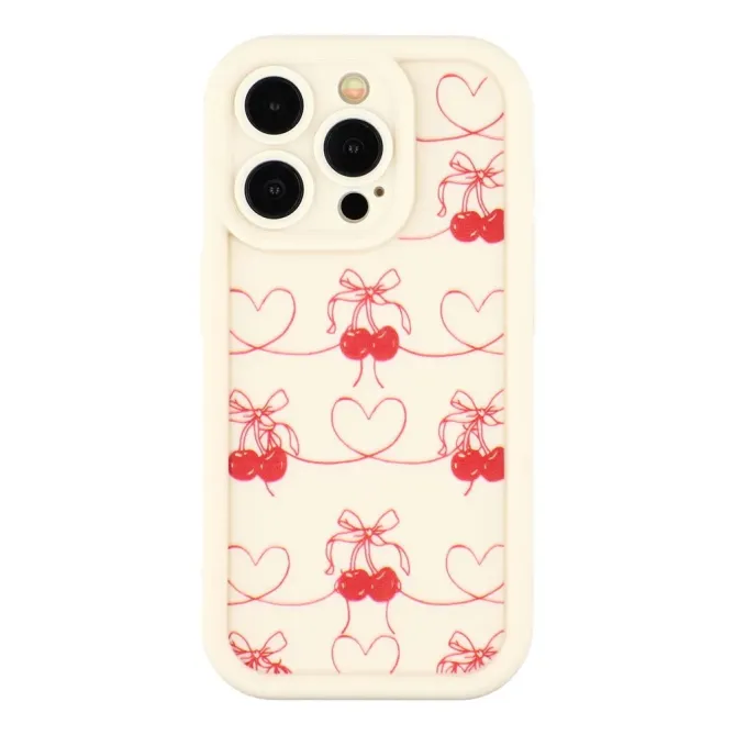 Coque iPhone 12 Pro Cerises & Rubans | ÉVANESCENCE