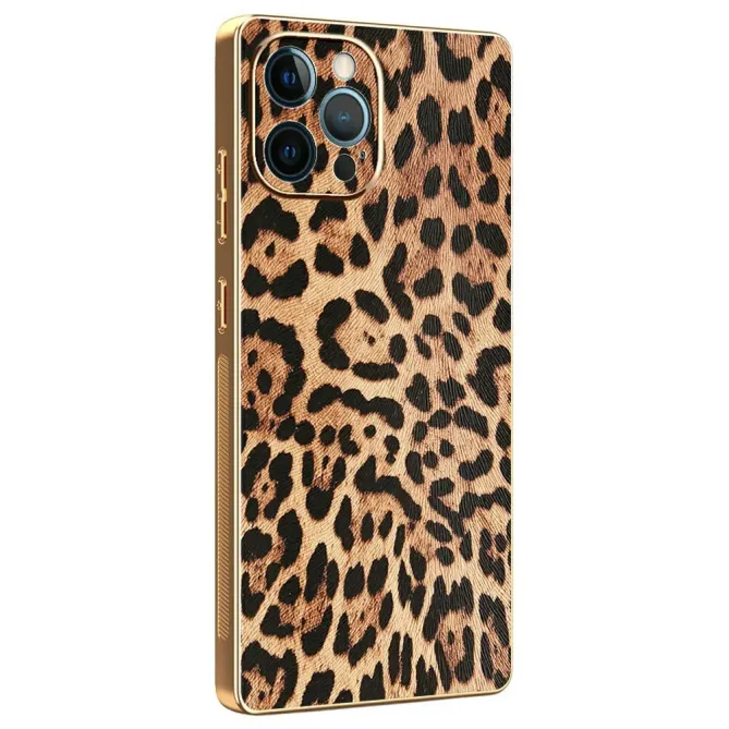 Coque iPhone 12 Pro Léopard Doré