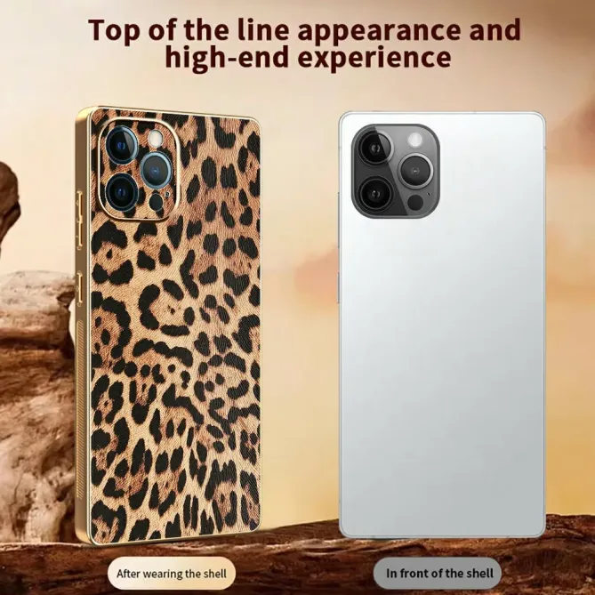 Coque iPhone 12 Pro Léopard Doré
