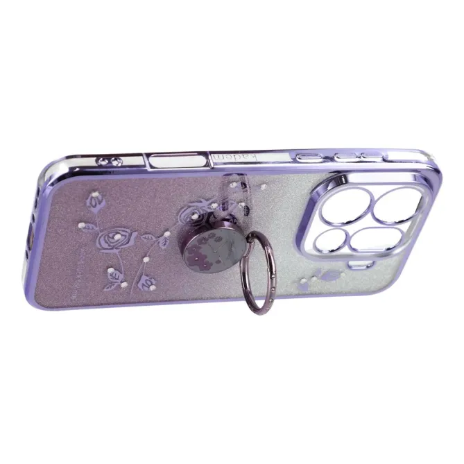 Coque Oppo Find X9 Pro 5G Fleur Strass Dégradé avec Anneau