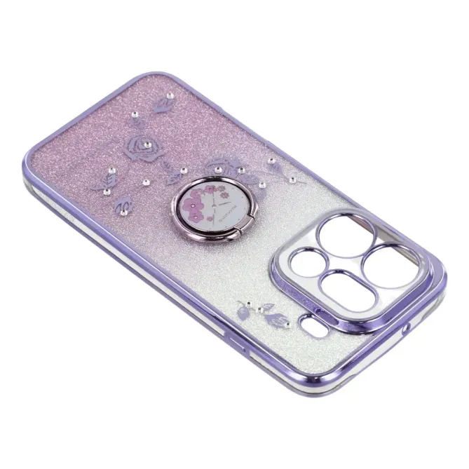 Coque Oppo Find X9 Pro 5G Fleur Strass Dégradé avec Anneau