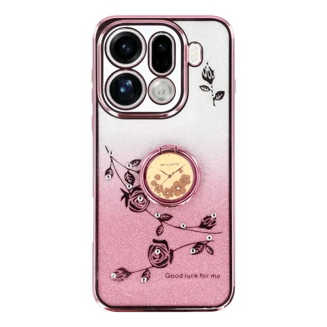 Coque Oppo Find X9 Pro 5G Fleur Strass Dégradé avec Anneau