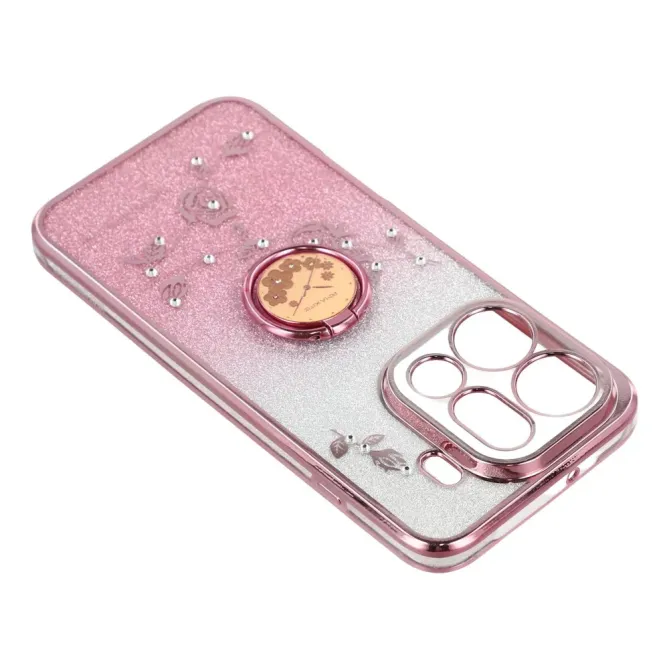 Coque Oppo Find X9 Pro 5G Fleur Strass Dégradé avec Anneau
