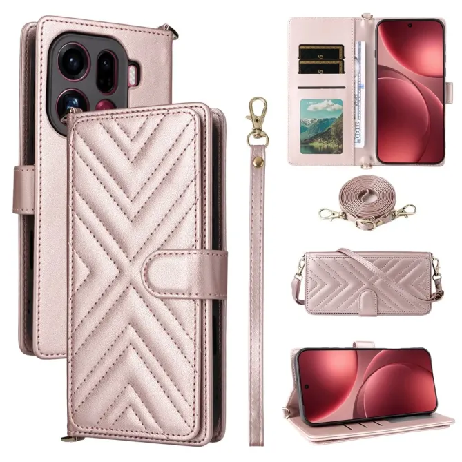 Housse Oppo Find X9 Pro 5G Bandoulière Matelassée