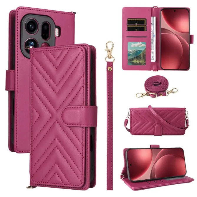 Housse Oppo Find X9 Pro 5G Bandoulière Matelassée